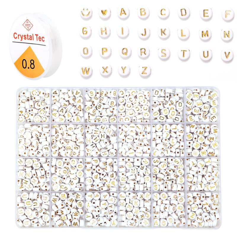 350Pcs Bracelets Alphabet Beads