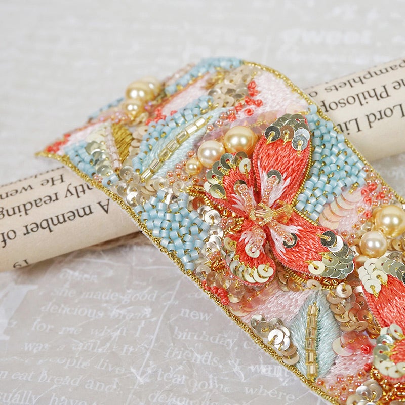 Tambour Embroidery Bracelet Craft Kits-Dance Butterflies