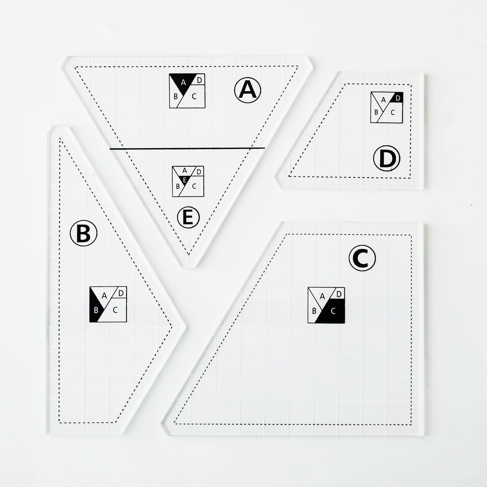 Sewing Quilt Cutting Template Set