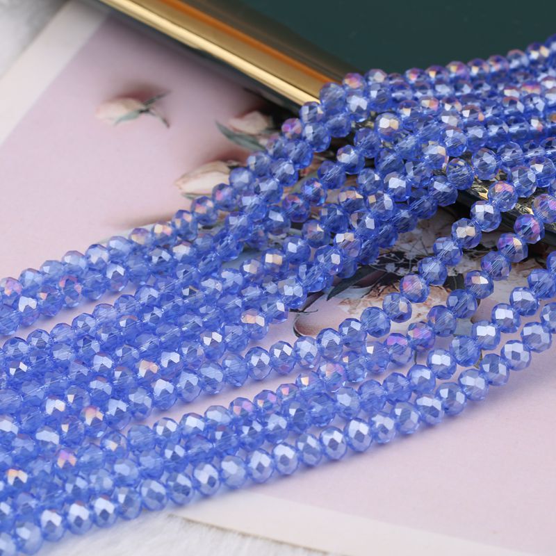 Rondelle Faceted Crystal Beads